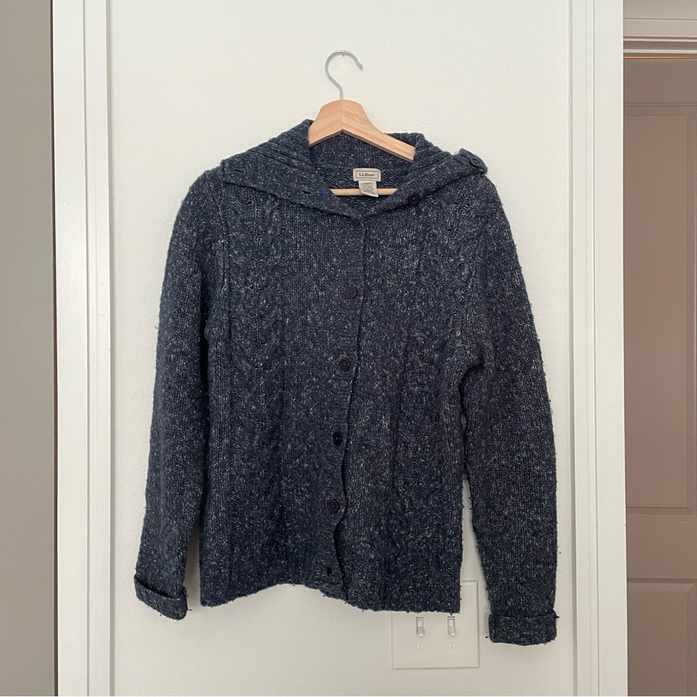 LL BEAN • vintage wool blend cardigan